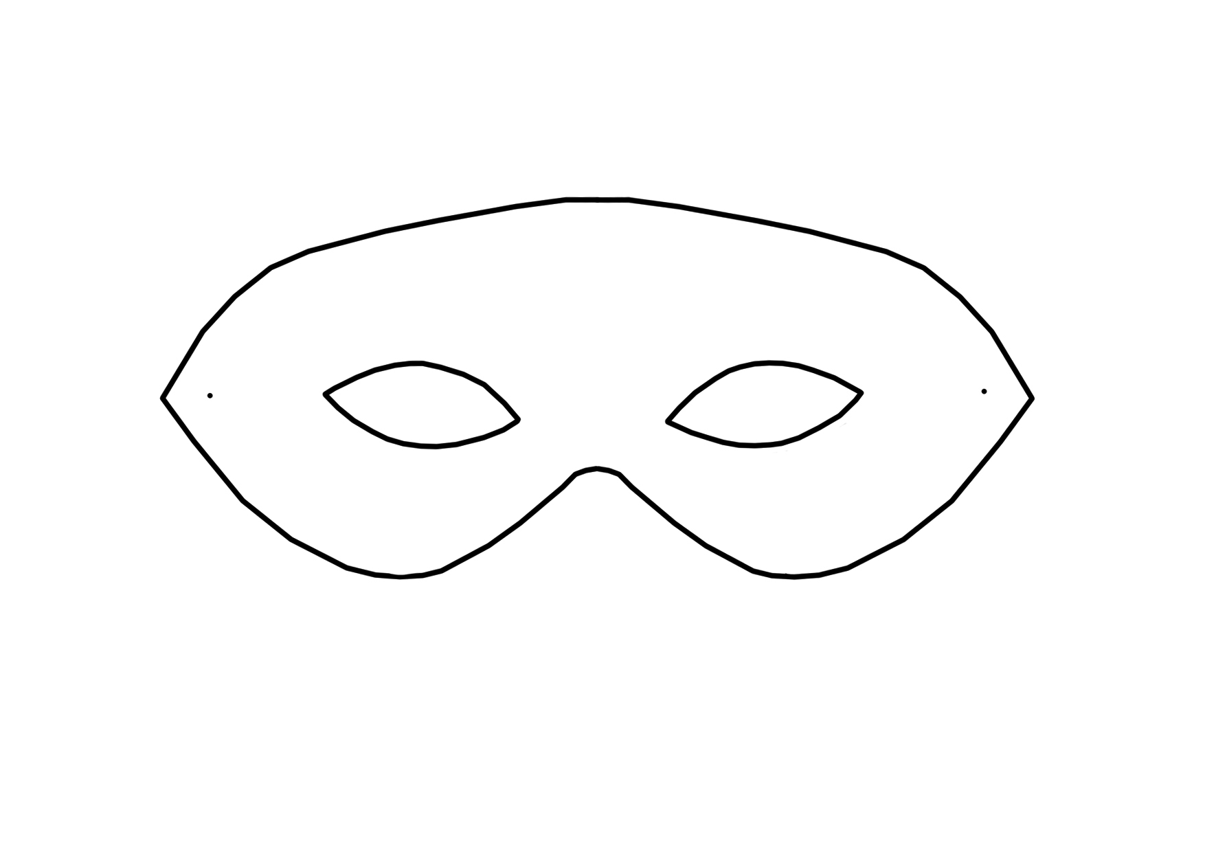 Ausmalbild Maske blanko 1